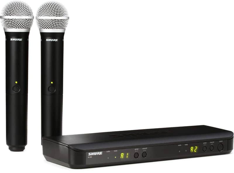 Mint Shure BLX288/PG58 UHF Wireless Microphone System - Perfect for Church, Karaok... image 1