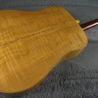 Pearl Folk Acoustic Guitar - Curly Maple - Japan Acoustic Guitar w/ Hard Case image 12