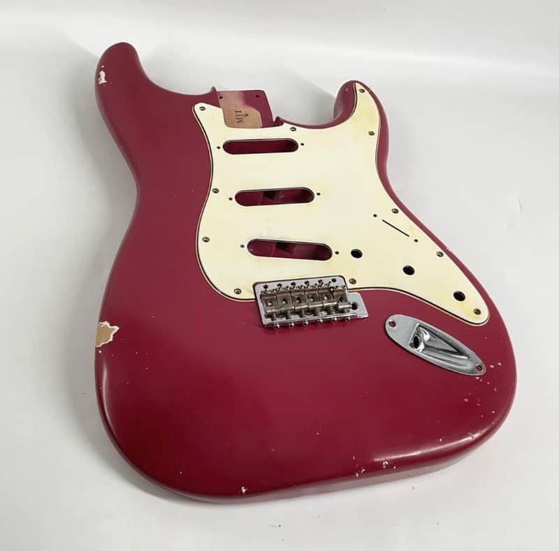 MJT Lightweight Strat Body 4lbs Alder 2026 - Aged Nitro Burgundy Mist image 1