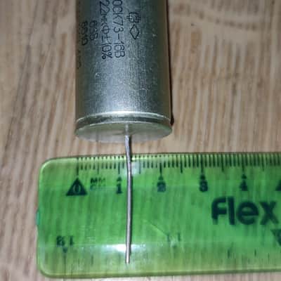 2x k73-16V 22uF 63V PETP Mylar Soviet Capacitors High Quality Soviet NOS Matched Pair image 2