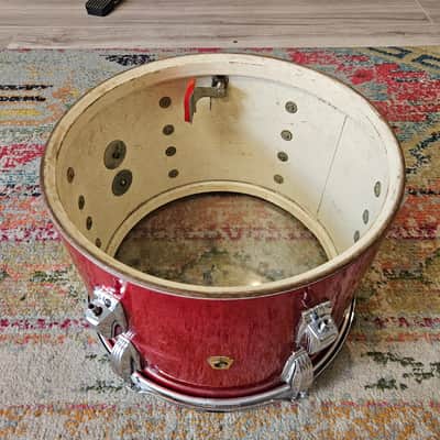 Ludwig Super Classic 22-16-13" 3-ply Drum Kit in Red Sparkle - Keystone Badge 1964 image 23