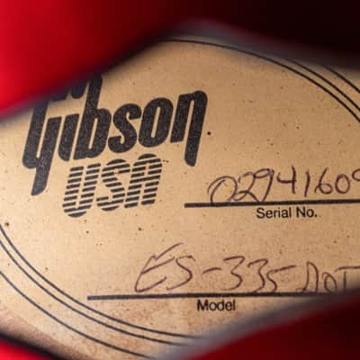 2001 Gibson ES-335 Dot Figured Cherry Semi-Hollow Guitar w/ 57 Classic PAFs, Hangtags & Case image 6