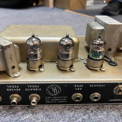 1965 Fender Deluxe Reverb AB763 -- Pre-CBS Blackface Serial A 06439 image 12