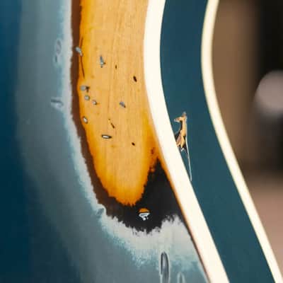 Nash T-63 Double Bound with Bigsby Electric Guitar - Ocean Turquoise Metallic over 2-Tone Burst with Hardshell Case image 14