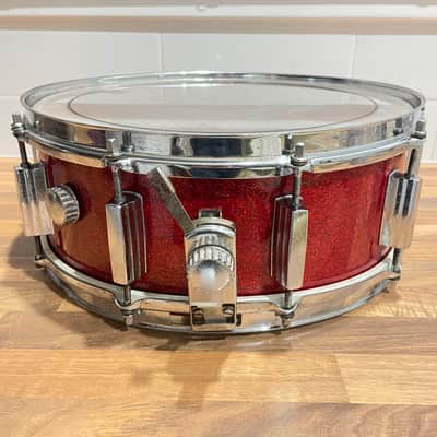 Vintage Pearl MIJ Snare Drum 1960's Red Sparkle image 2