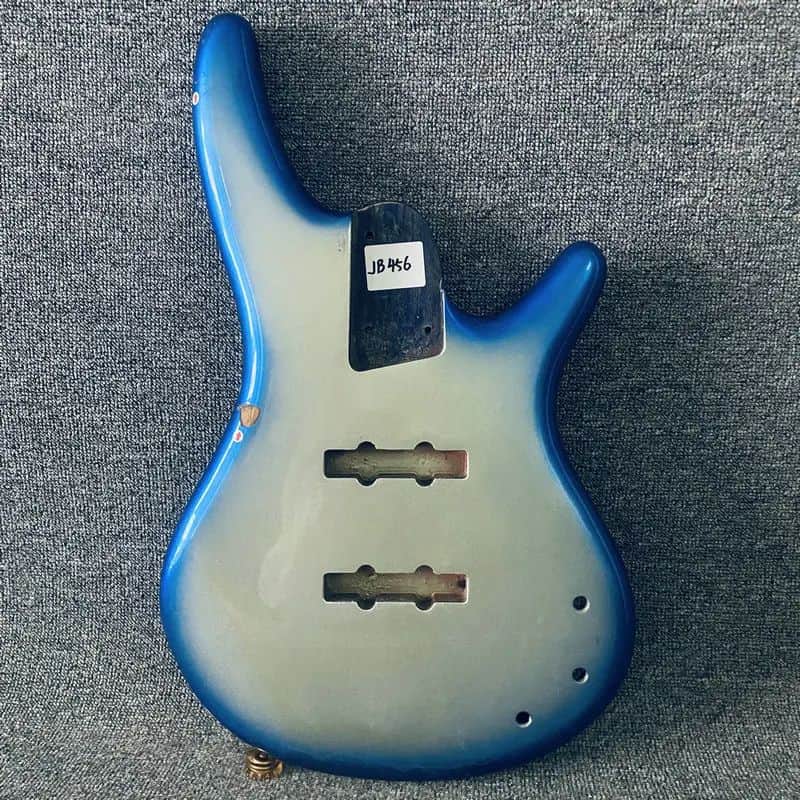 Metallic Blue 4 String Bass Guitar Body image 1