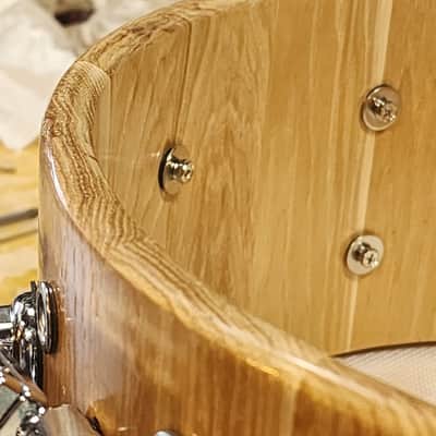 JT Custom Drums 14x6 Hickory Solid Stave Snare Drum 2025 - Natural color/lacquer image 7