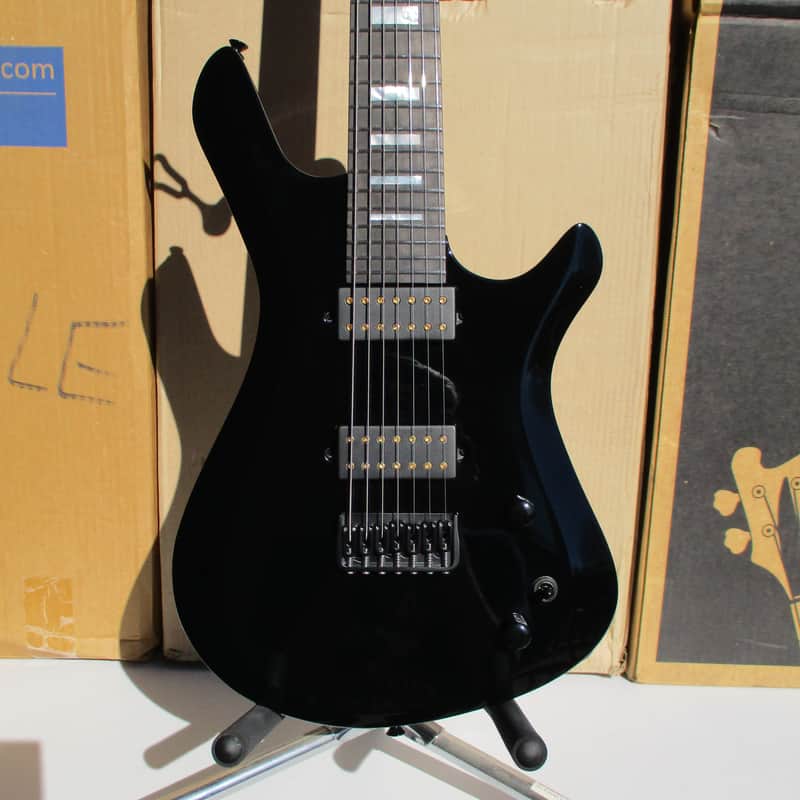 Kiesel Vanquish 7 w/ Pointed Headstock - Gloss Black image 1