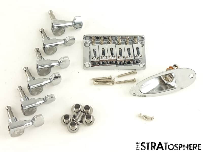 Fender Squier Sonic Series Strat HT HARDWARE SET HARDTAIL BRIDGE TUNERS image 1