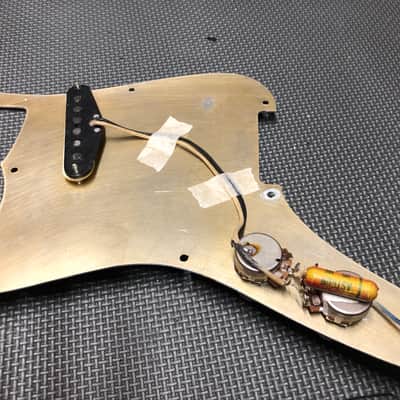 1958 Fender Musicmaster Loaded Pickguard Original Pots Pickup Cover Jack Pickguard Vintage Pre CBS image 5