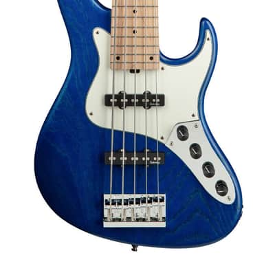 Sadowsky MetroLine 24-Fret Vintage JJ Bass 5 String, Swamp Ash Body, Ocean Blue Transparent Satin image 2