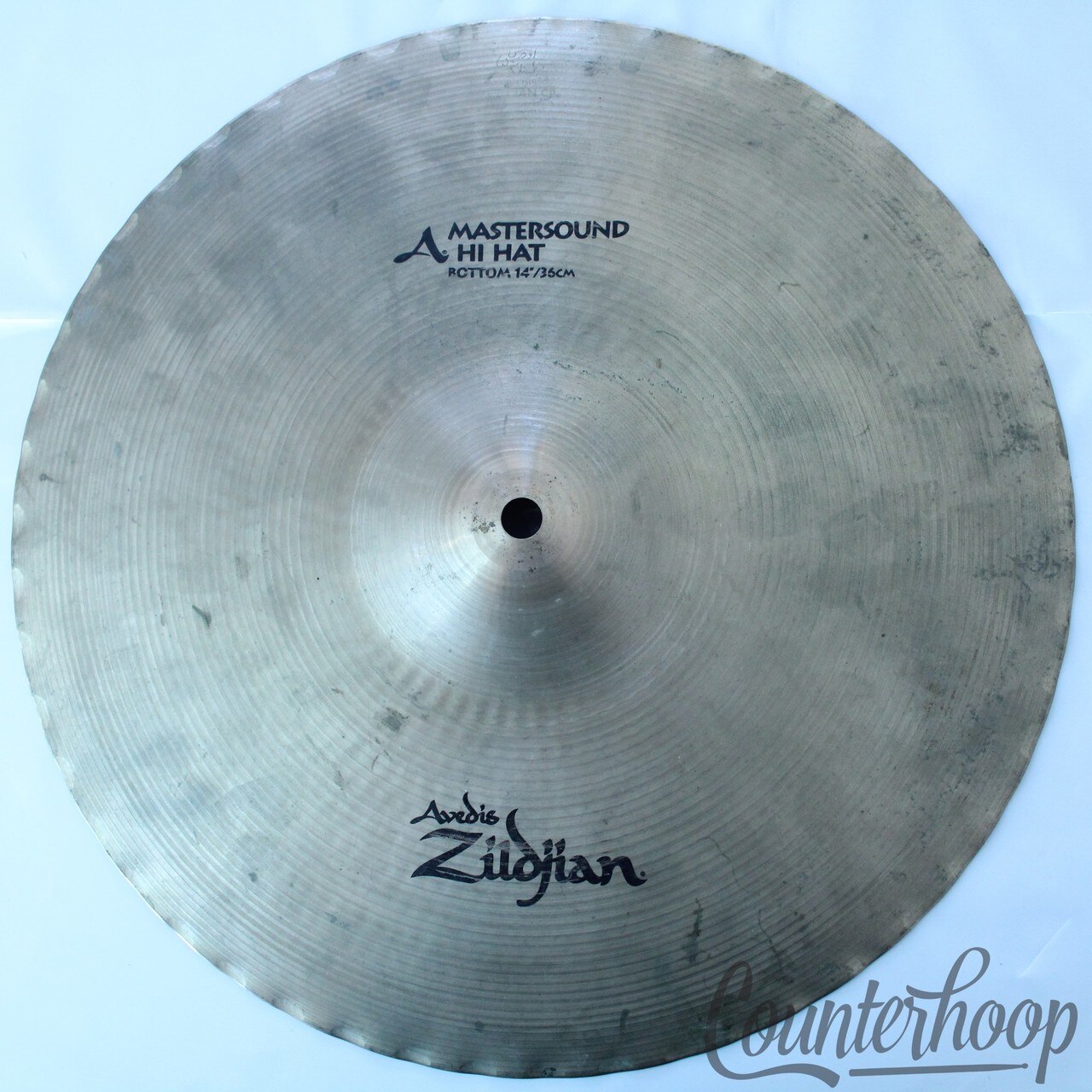 Zildjian 14" A Mastersound Hi-Hat Bottom Cymbal Avedis B20 1462g Heavy Vintage* — main photograph