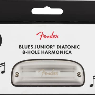 Fender Blues Junior 8-Hole Diatonic Harmonica, Key of G w/Cloth and Lanyard image 2