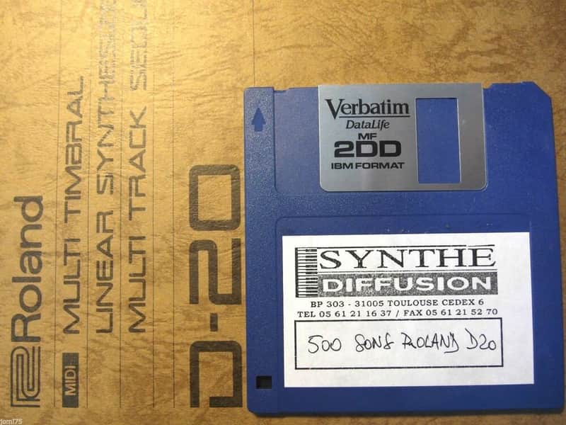 ROLAND D-20 Linear synth 500 Patches + factory SOUNDS Library D20 FLOPPY Format image 1