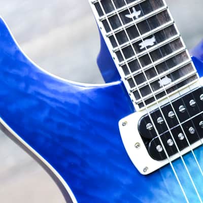 PRS SE Custom 24-08 Quilt Maple Top Lake Blue Electric Guitar w/Bag #H053854 image 5