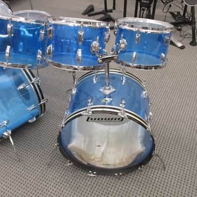 Ludwig Vistalite Double bass drum set 70's image 2