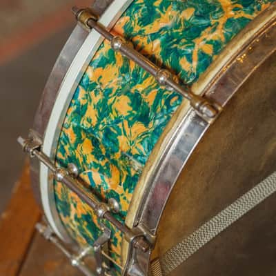 Ludwig  1930's 'Peacock Pearl Outfit' in Original Peacock Pearl Gen. II' - 14x27.5 & 5x14 image 25