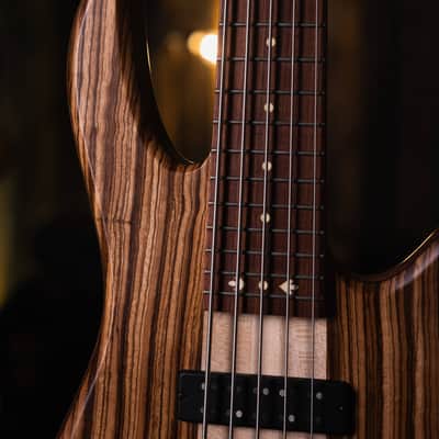 Fodera Monarch 5 Elite 38th Anniversary Zebrawood 2022 image 9