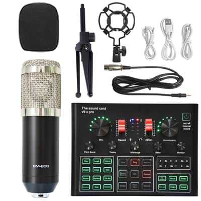 Sound Card Full Set Of Condenser Wireless Microphone Suit Bm800 Microphone image 7