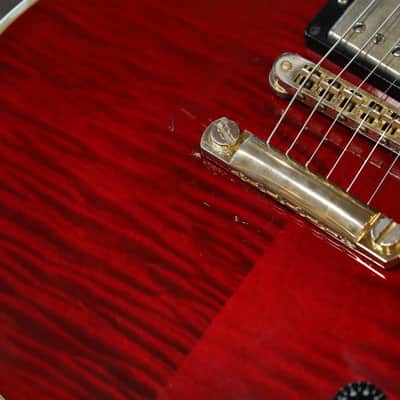 2010 Gibson Custom Shop Les Paul Custom Single-Cut Electric Guitar Wine Red + COA OHSC image 8