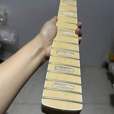 20 fret 34" gloss Maple J BASS guitar neck part Fretboard Block Inlay nut 38mm image 6
