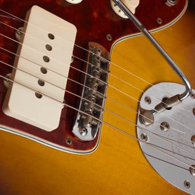 Fender  Jazzmaster Solid Body Electric Guitar (1960), ser. #54866, original brown tolex hard shell case. image 23