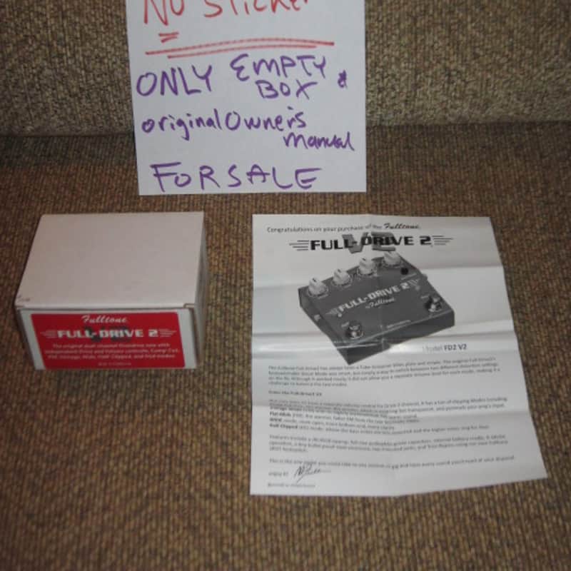 2019 Fulltone EMPTY BOX & original Owner’s Manual ONLY for…
