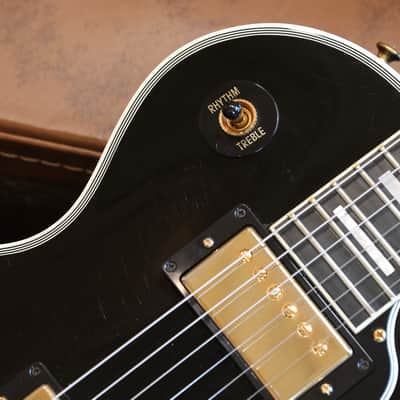 2016 Gibson Custom Shop Les Paul Custom Electric Guitar Black Ebony + COA OHSC image 4