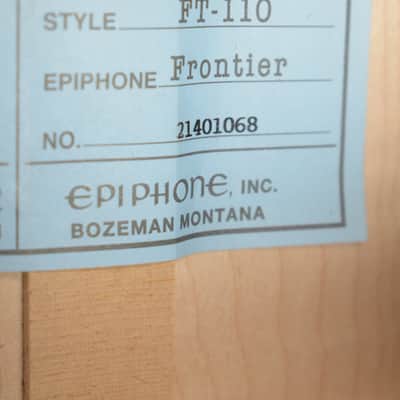 Epiphone Frontier (USA Collection) FT-110 Antique Natural image 6