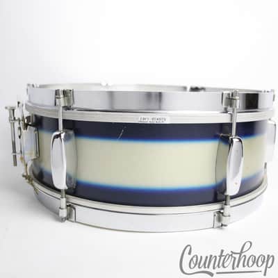 Rogers 14x5"Blue Duco Eagle Badge Mercury Snare Drum Vintage 50s Jasper 3p Maple image 5