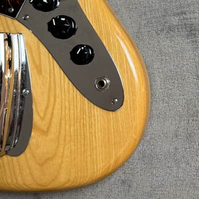 Vintage 1970s MIJ J.D. Lee Copy Jazz Bass Natural Maple Block Inlays Made in Japan image 4
