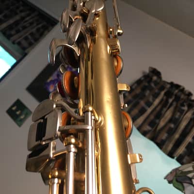 SUMMER DEAL PRO VERSION "MADE EXPRESSLY" FOR F. E. OLDS EARLY L.A PARISIAN ALTO SAXOPHONE (NOT "AMBASSADOR" CHEAP LATER ONE) ORIGINAL LACQUER NEWER PADS BRILHART MPC , NICE CASE, EXTRAS made france image 10