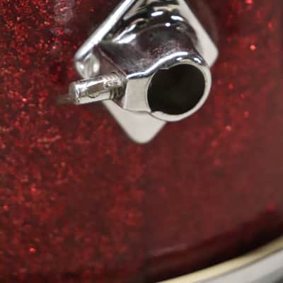 Japanese 8x12" Rack Tom Drum Vintage 1970's Red Sparkle image 2