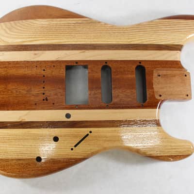 Butcher Block HSS guitar body - fits Fender Strat Stratocaster necks J910 Bild 1