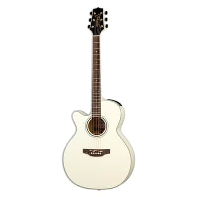 Takamine GN37CE Left-Handed Acoustic-Electric Guitar - Pearl White w/Gig Bag image 2