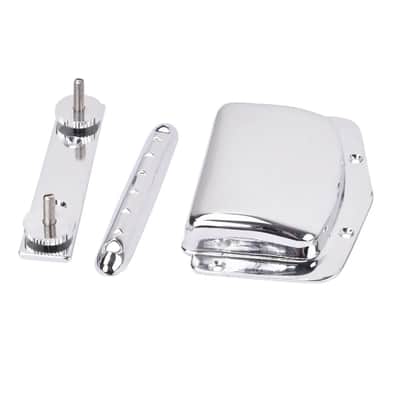 Vintage Teisco Tune-O-Matic Bridge & Tailpiece Set Chrome Fixed Guitar Bridge for Electric Guitar image 1