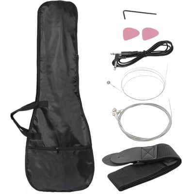 30" Electric Guitar Kids Guitar W/ 5W Amplifier & Accessory Kit Wood Body - Blue image 3