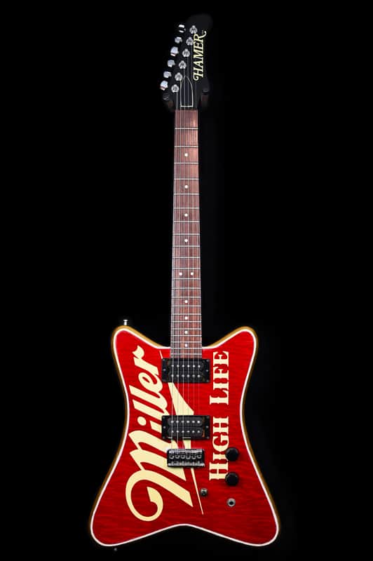 Hamer Miller High Life from 1986 in Red/Gold with original Hardcase image 1
