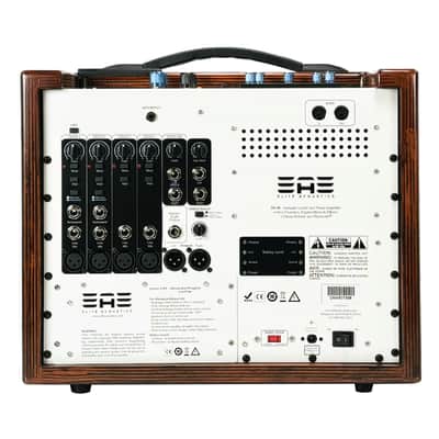 Elite Acoustics EAE D6-58 120W Open Box Acoustic Amplifier with LFP Battery and Bluetooth - Wood image 2