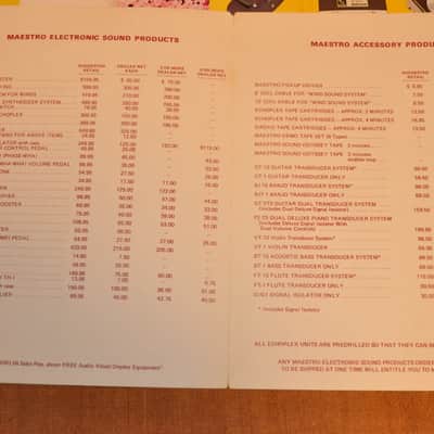 Maestro vintage catalog booklet brochure Fold out brochure includes echoplex, sireco and more! image 3