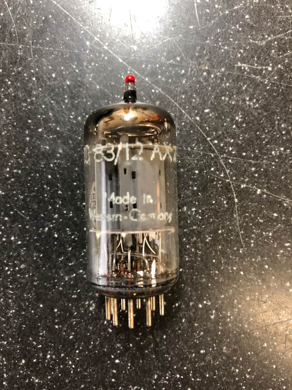 Telefunken 12AX7 7025 ECC83 <> Mark Red Tip 1968 Smooth Plate Medical Grade image 1