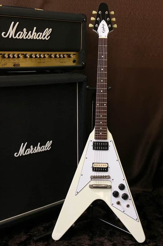 ギター Epiphone Japan Flying V 1999 made Epiphone Japan FLYING-V FV-70 Alpine White Duncan (APH