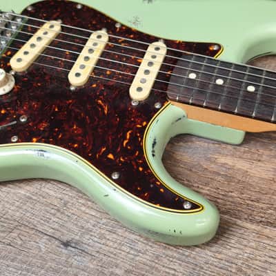 MyDream Partcaster Custom Built - Surf Green over Sunburst Izabella image 6