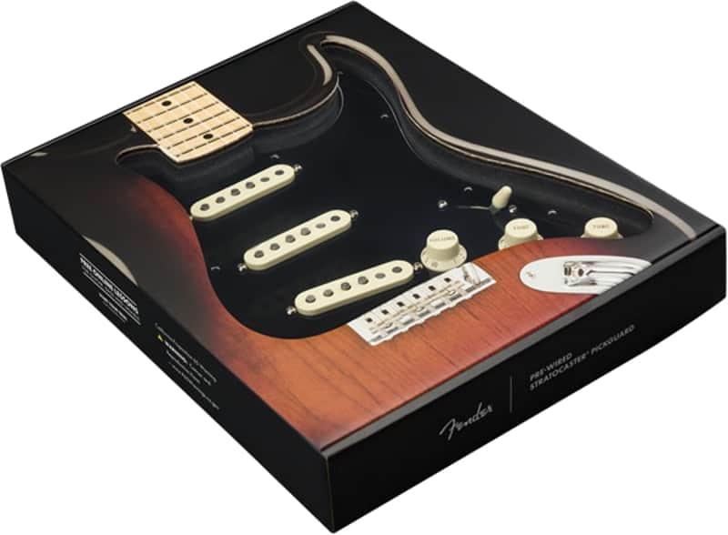 Genuine FENDER Pre-Wired CUSTOM SHOP '69 Loaded Strat 11-Hole BLACK Pickguard image 1