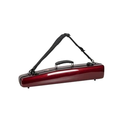Crossrock Straight One-piece Body Soprano Saxophone Case, Fiberglass Hardshell, Backpack Strap, Red image 2