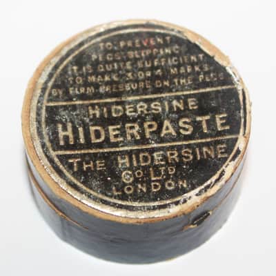 Vintage 1960's Cardboard Box Container Hidersine Hiderpaste Peg Paste To Prevent Pegs Slipping The Hidersine Co Ltd London Case Candy image 4