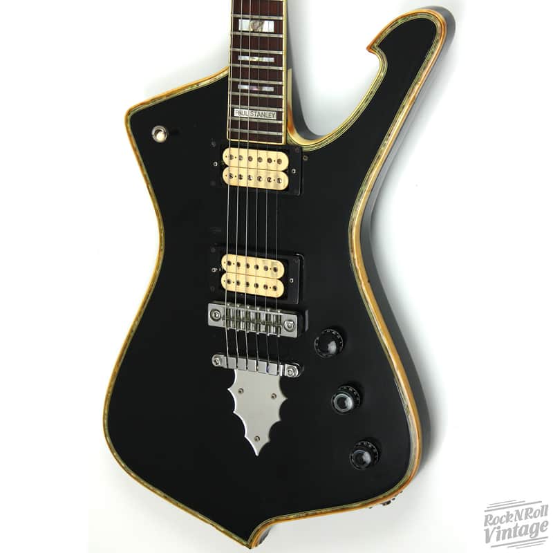 1978 Ibanez Iceman PS-10 Paul Stanley Black | Reverb