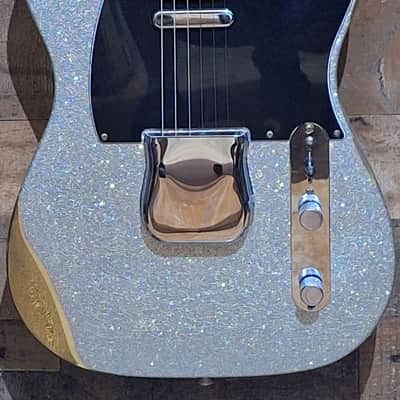 Fender Brad Paisley Road Worn Partscaster Telecaster 2017 - 2019 - Silver Sparkle image 3