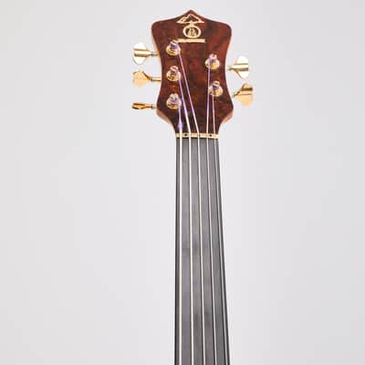 Alembic Custom Fretless 5 String Bass, Omega Heart & LEDs image 3