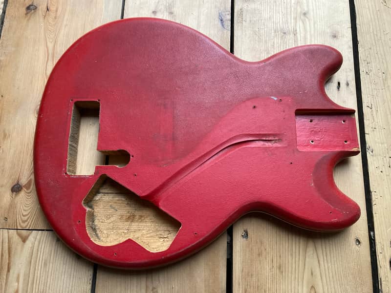 1960s Hofner Colorama 1 Red Vinyl Guitar Body image 1